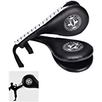 Yosoo Cojín de retroceso Taekwondo Karate Kickboxing Formación TKD Kicking Kick Pad de práctica - Negro